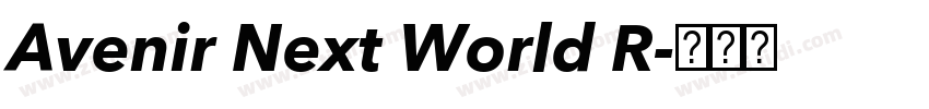 Avenir Next World R字体转换